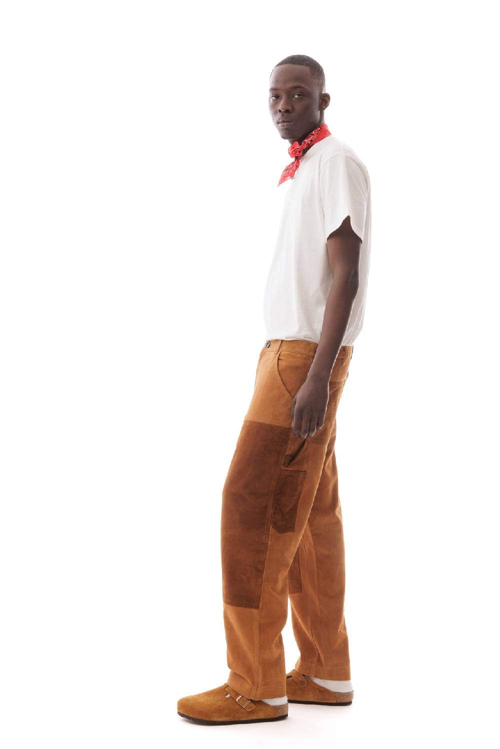 Lc23 Suede Work Trousers Camel Shopping Online