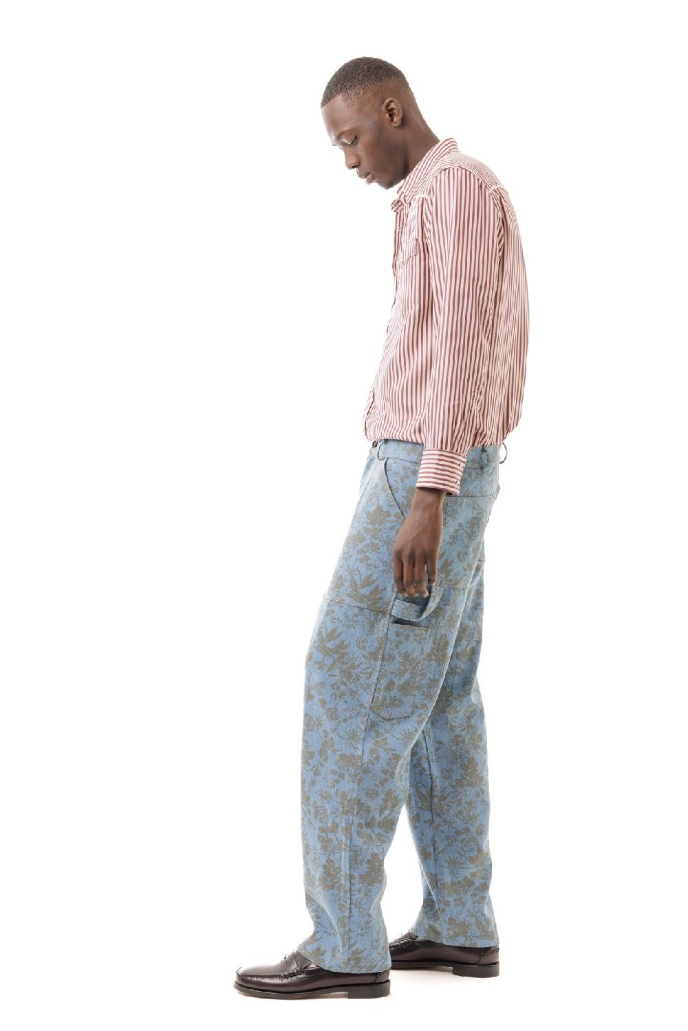 Lc23 Stripes Western Shirt Bordeaux Prezzo Ridotto
