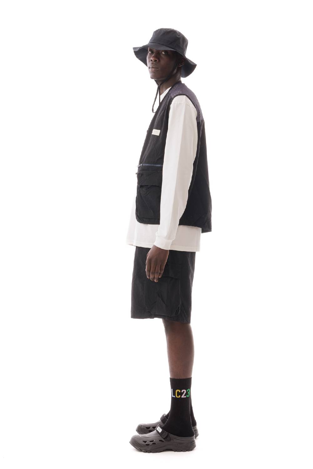 Lc23 Nylon Multipocket Vest Black Online