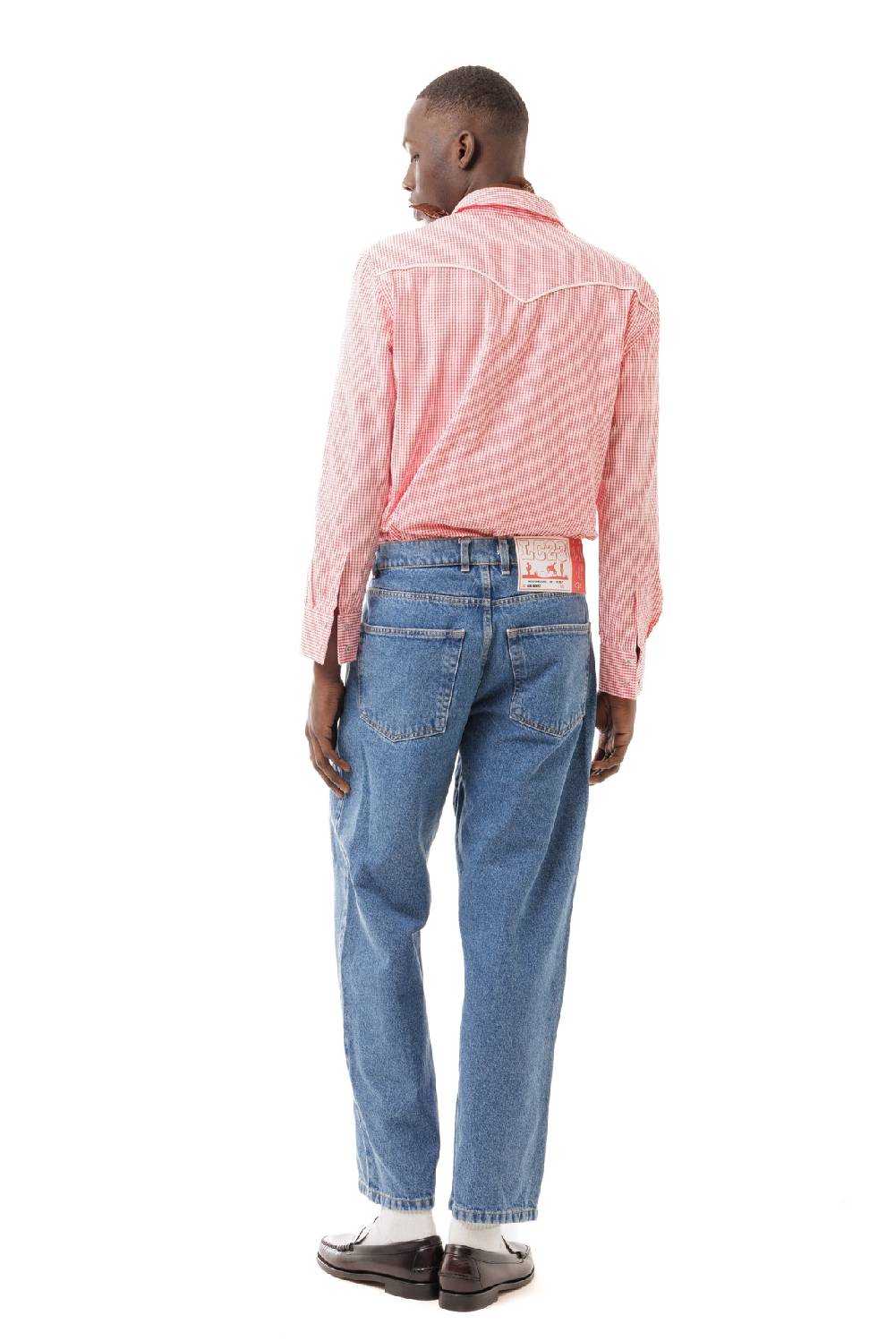 Lc23 Vichy Western Shirt Red Vendite Flash