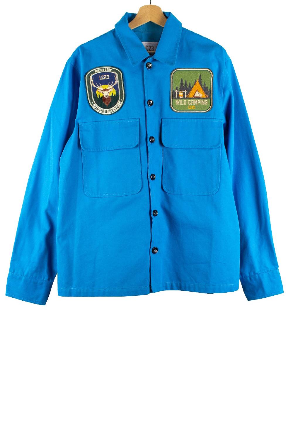 Lc23 Patch Canvas Overshirt Turquoise Offerta natalizia
