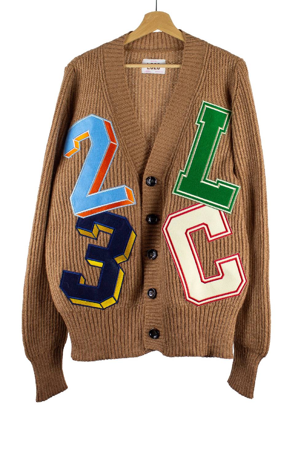 Lc23 Patch Cardigan Camel Offerte esclusive