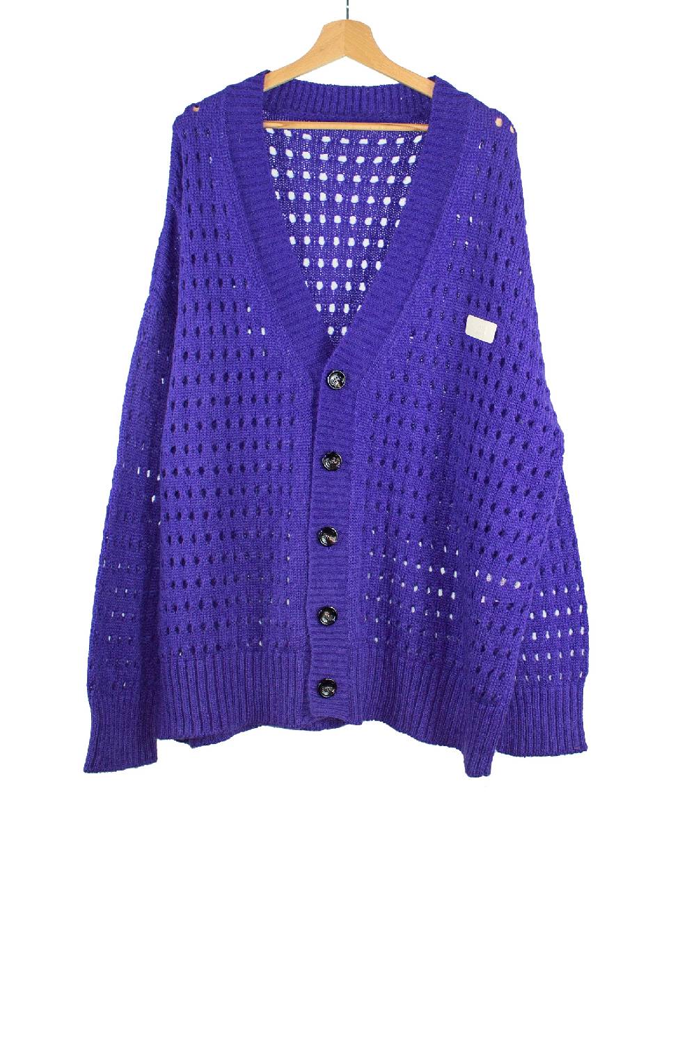 Lc23 Perforated Cardigan Purple Grandi sconti