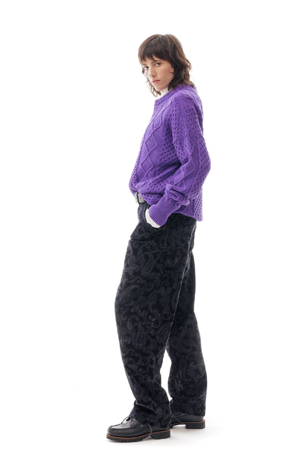 Lc23 Irish Knit Sweater Purple Nuovi prodotti