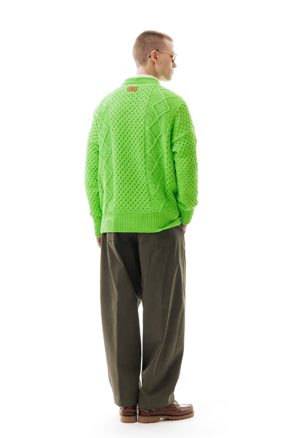 Lc23 Irish Knit Sweater Green Sconti VIP