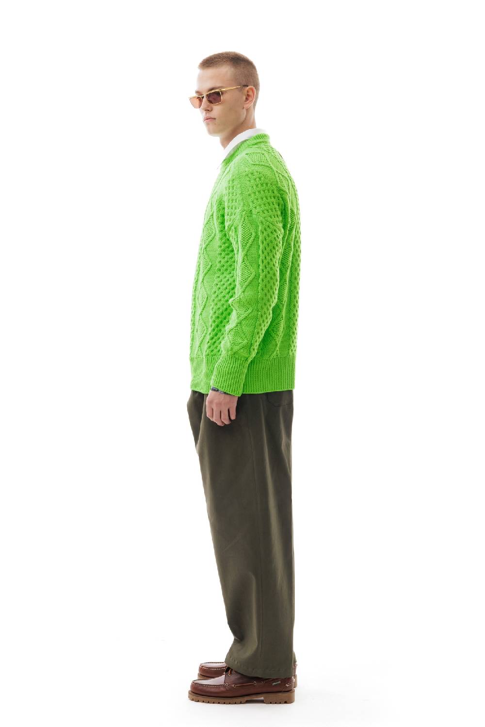 Lc23 Irish Knit Sweater Green Sconti VIP