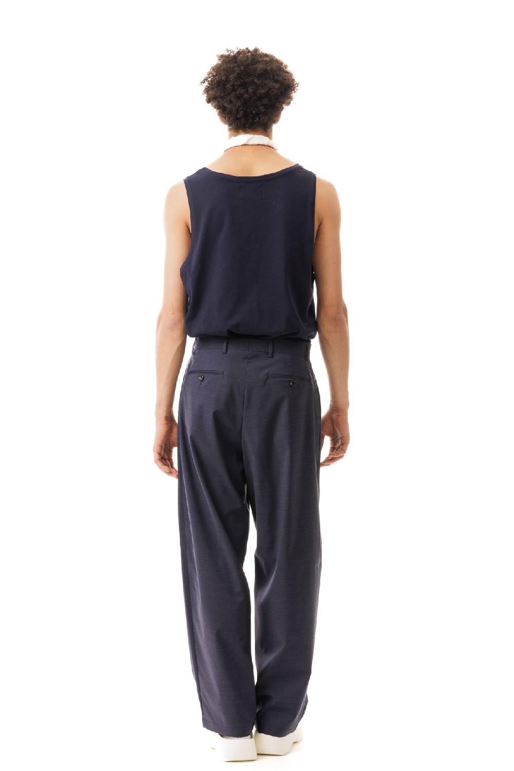 Lc23 Nylon-Wool Trousers Navy Fino al 65% di sconto