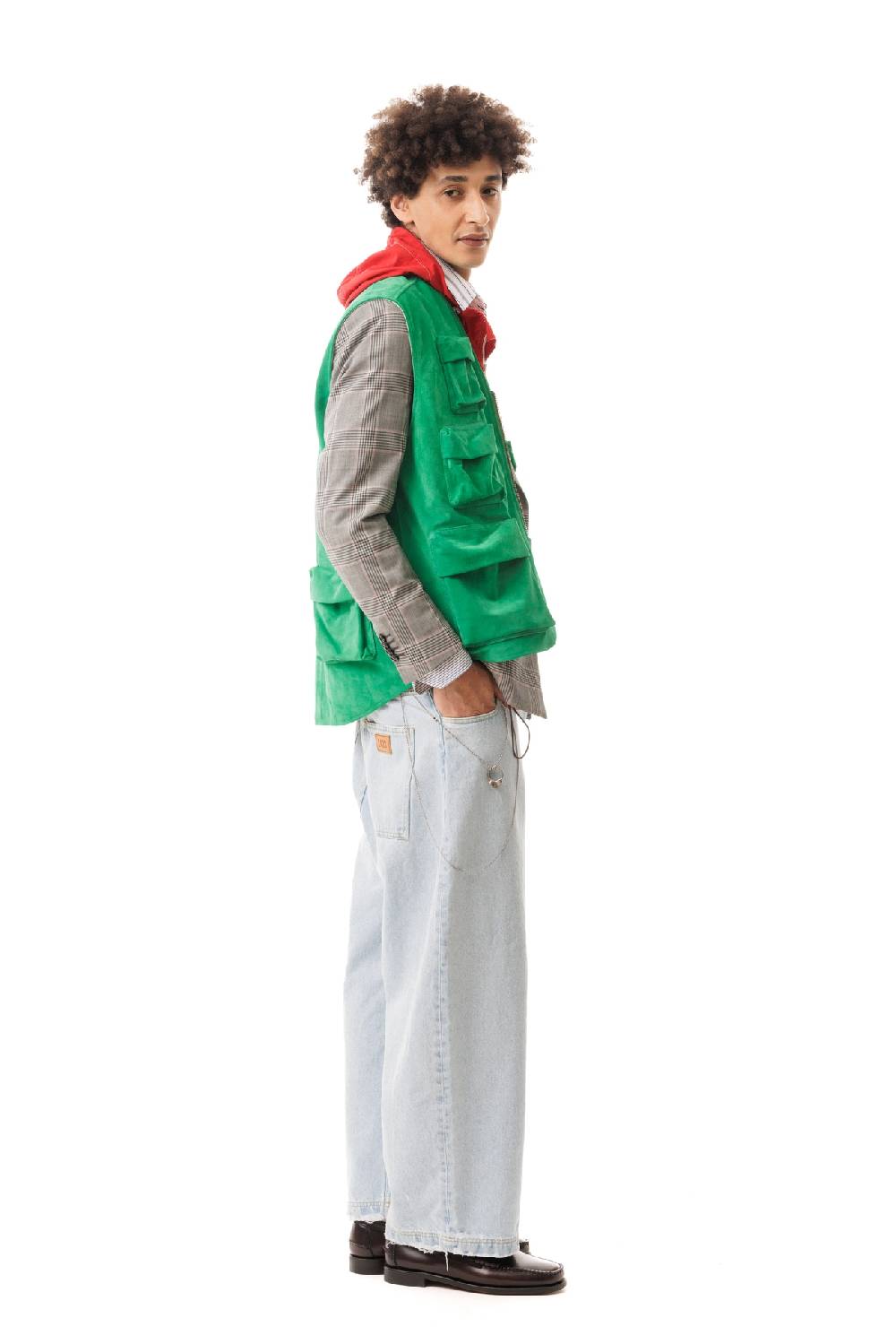 Lc23 Multipocket Suede Vest Green Fino al 55% di sconto
