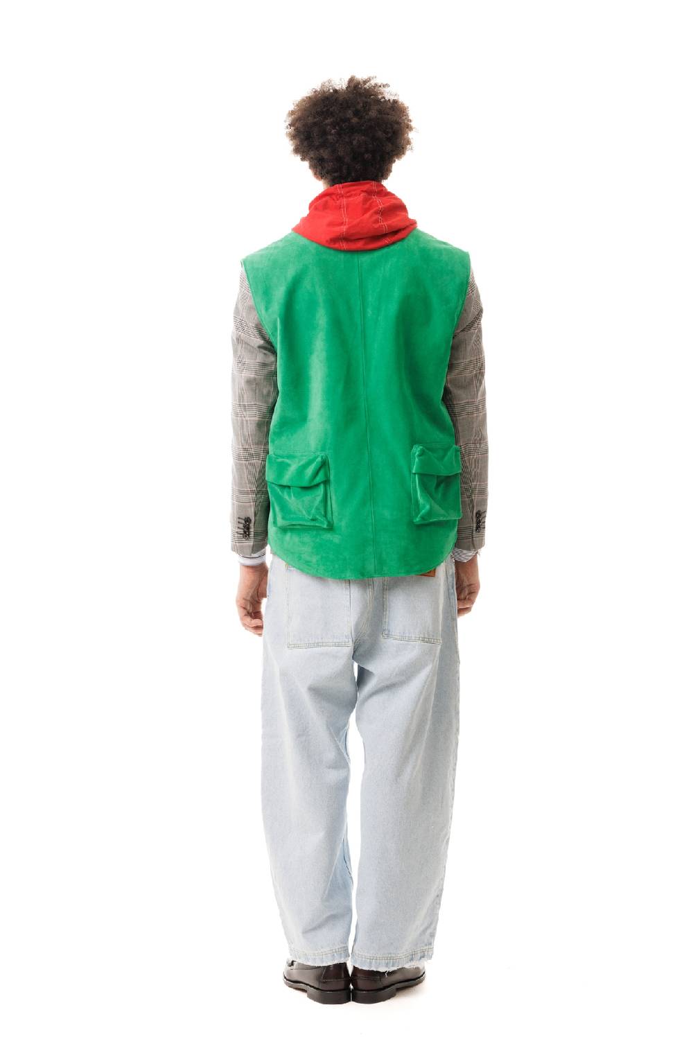 Lc23 Multipocket Suede Vest Green Fino al 55% di sconto
