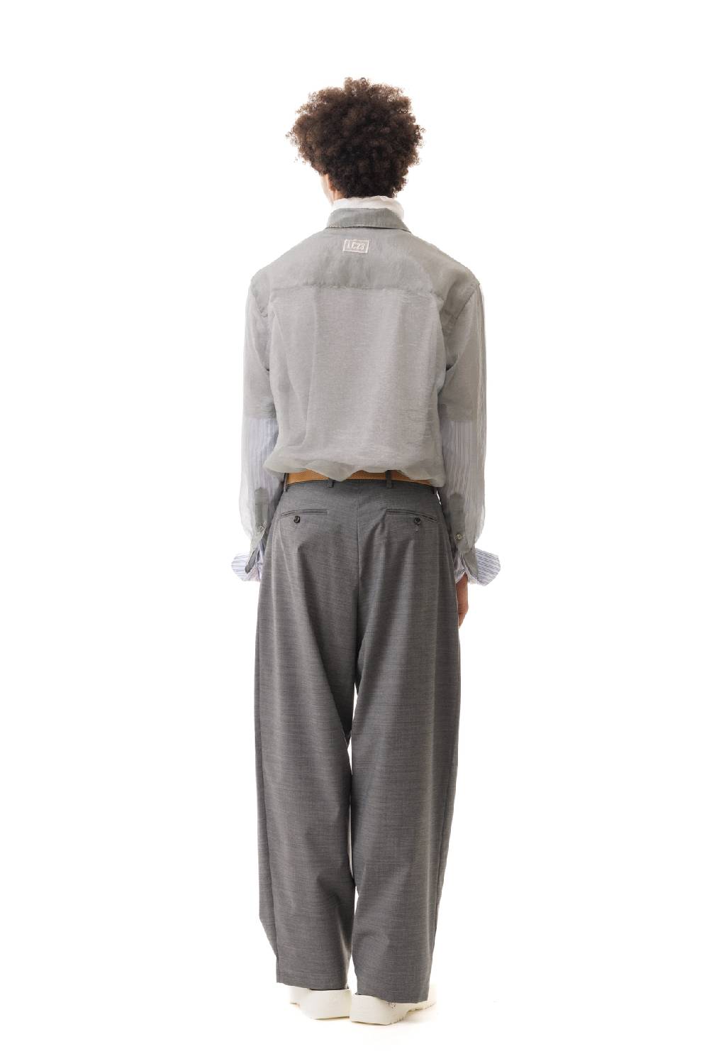 Lc23 Organza Nylon Shirt Grey Enormi sconti