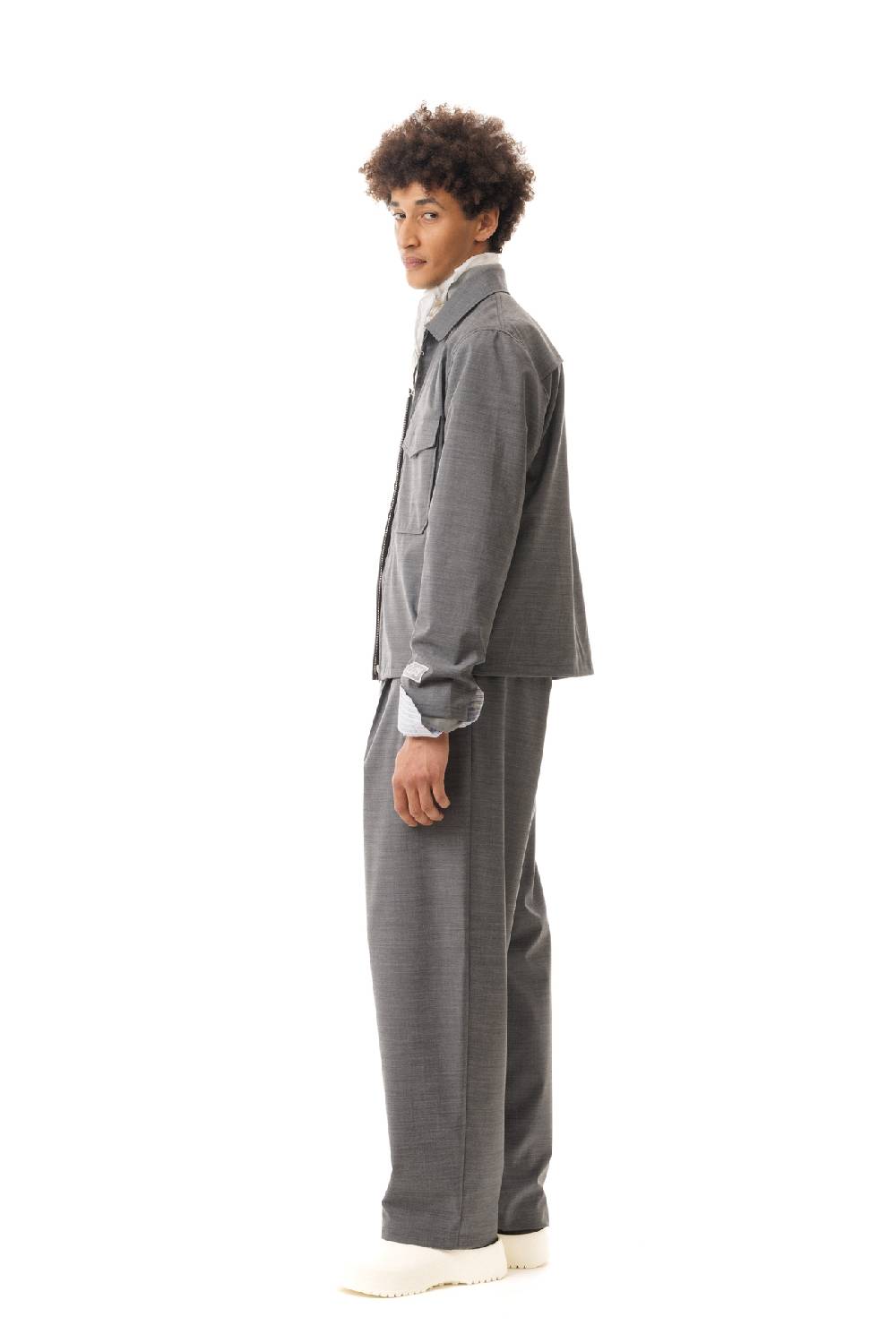 Lc23 Nylon-Wool Overshirt Grey Limitato a 3 giorni