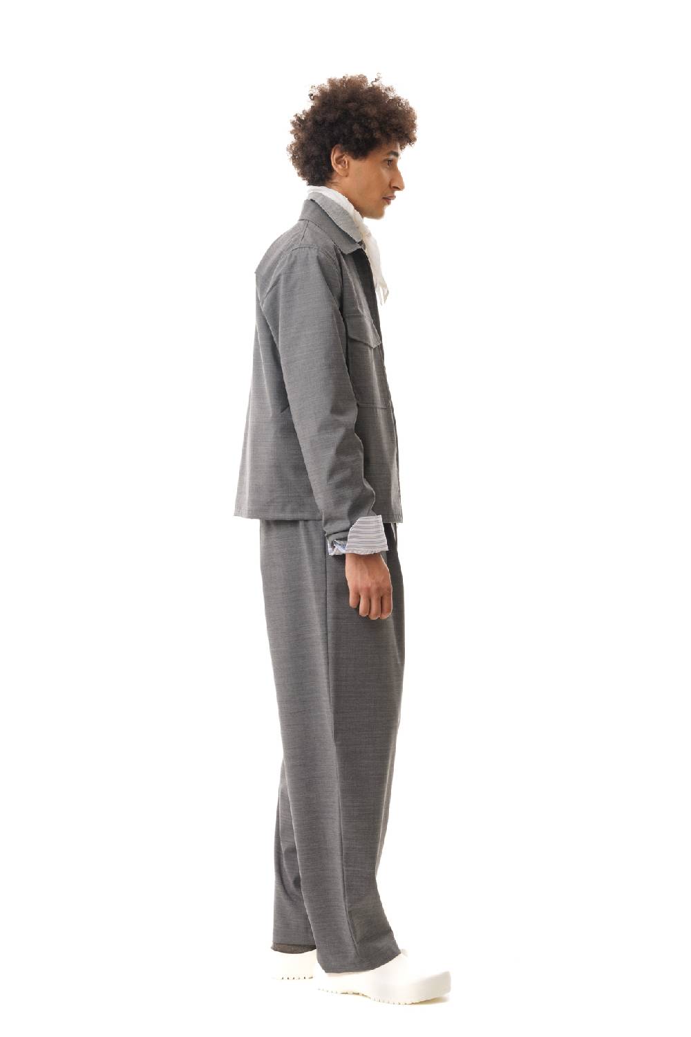 Lc23 Nylon-Wool Overshirt Grey Limitato a 3 giorni