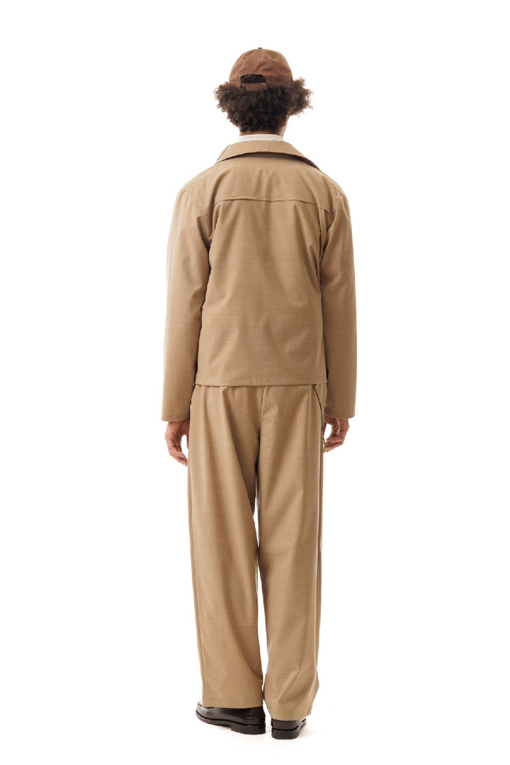Lc23 Nylon-Wool Overshirt Camel Esporta salva