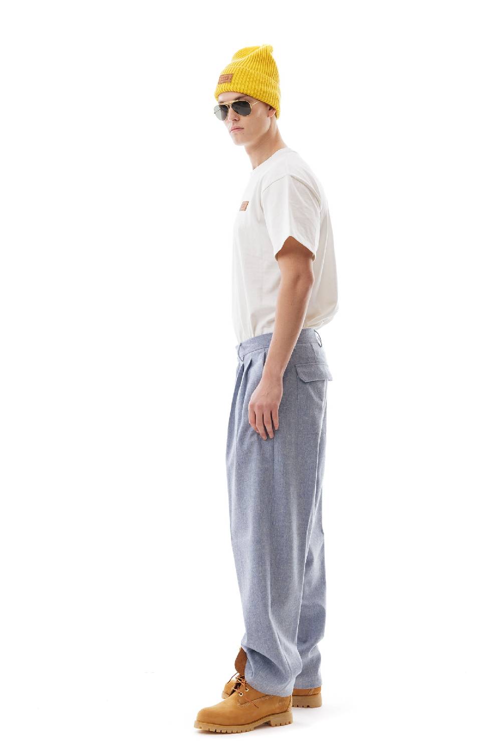 Lc23 Shetland Double Pence Trousers Blue Spedizione Gratuita