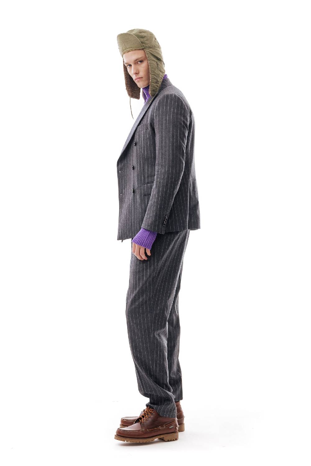 Lc23 Gessato Grey Blazer Qualità Garantita