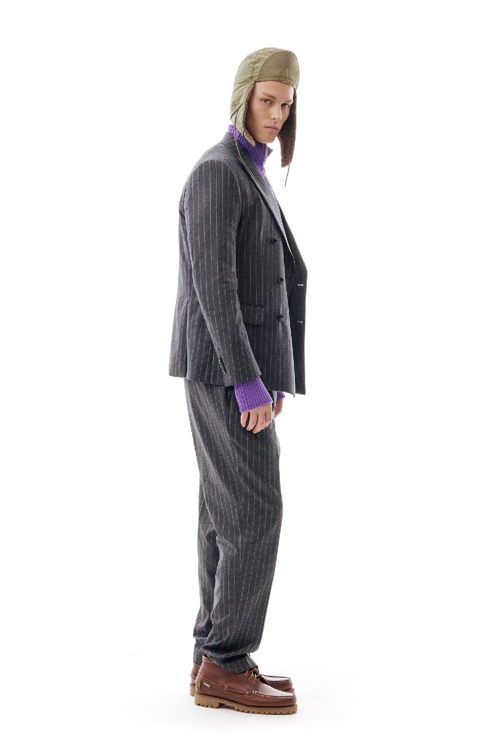 Lc23 Gessato Grey Blazer Qualità Garantita