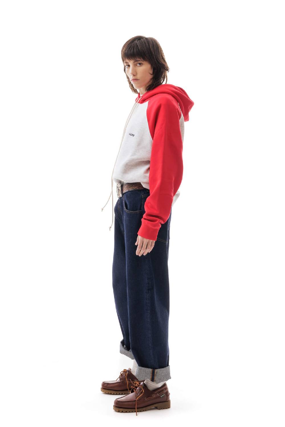 Lc23 Bicolor Hoodie Grey/Red Fino Al -60%