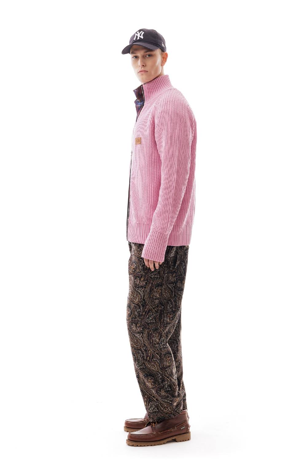Lc23 English Knit Zip Sweater Pink Presa