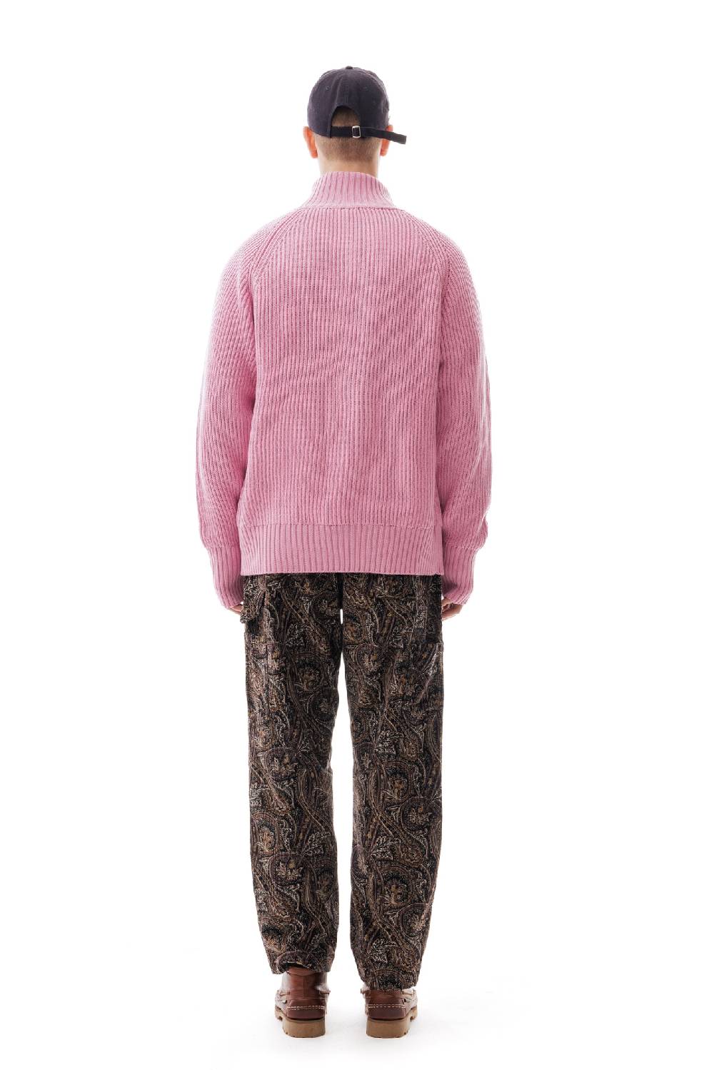 Lc23 English Knit Zip Sweater Pink Presa