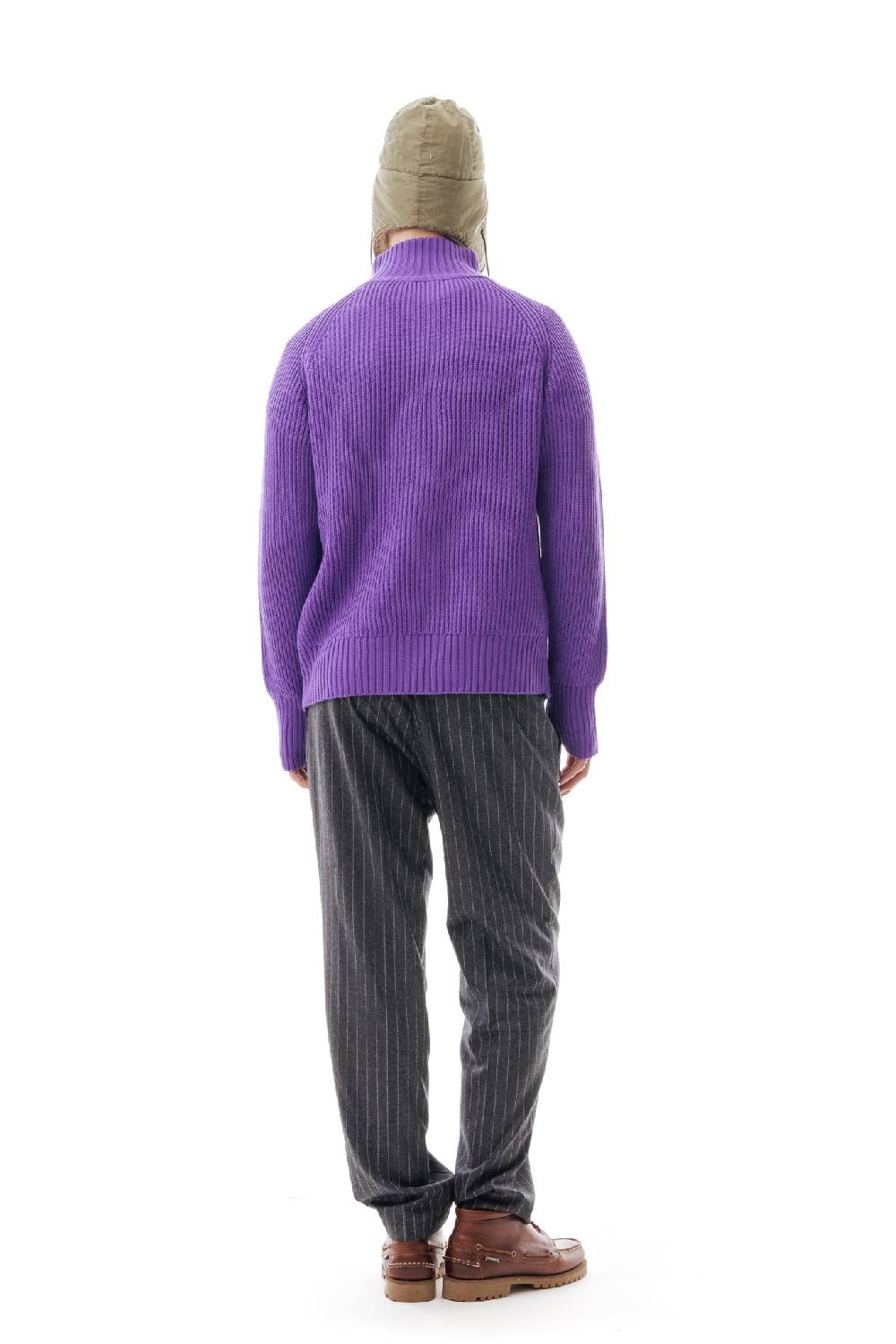 Lc23 English Knit Zip Sweater Purple Sconto