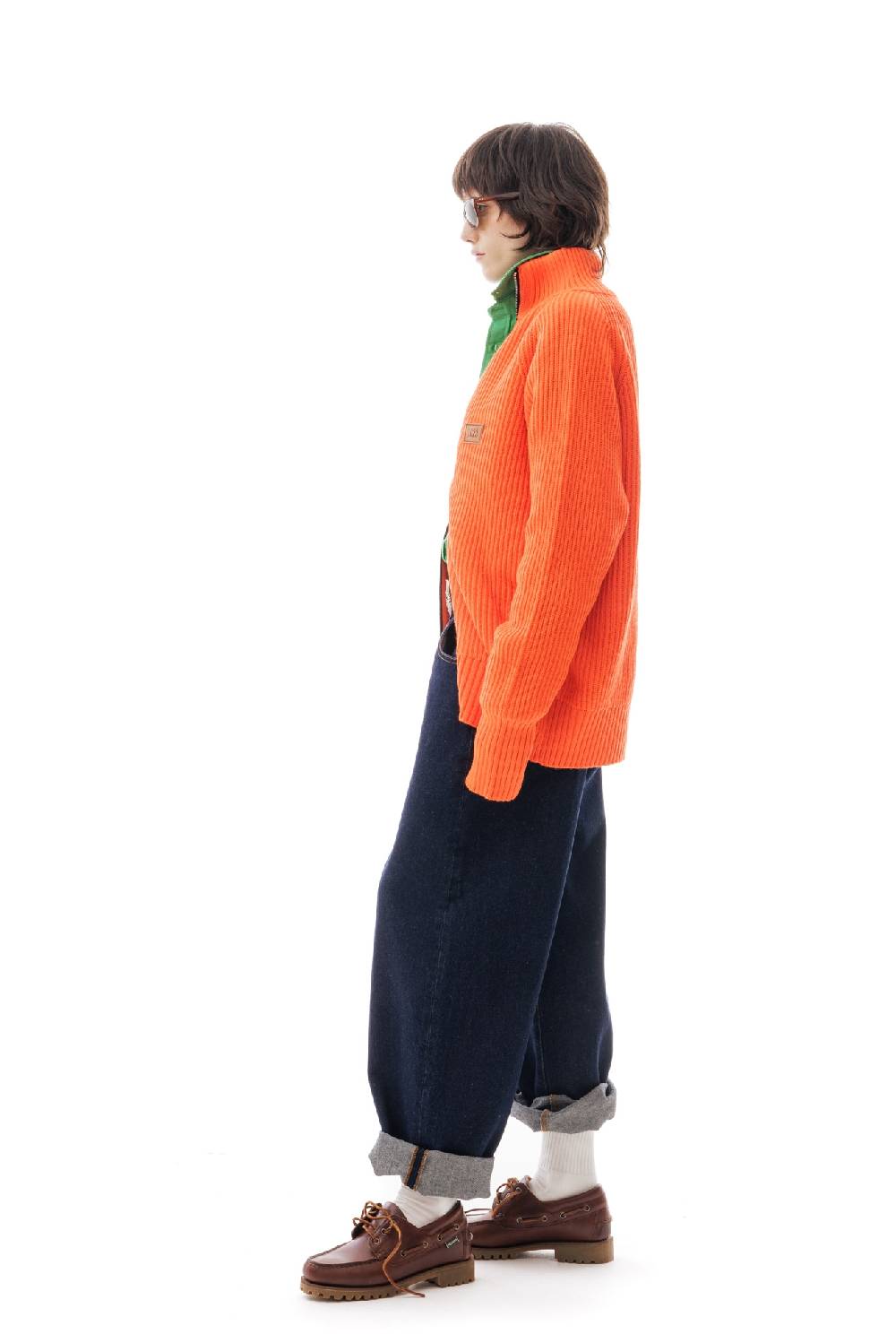 Lc23 English Knit Zip Sweater Orange Offerta