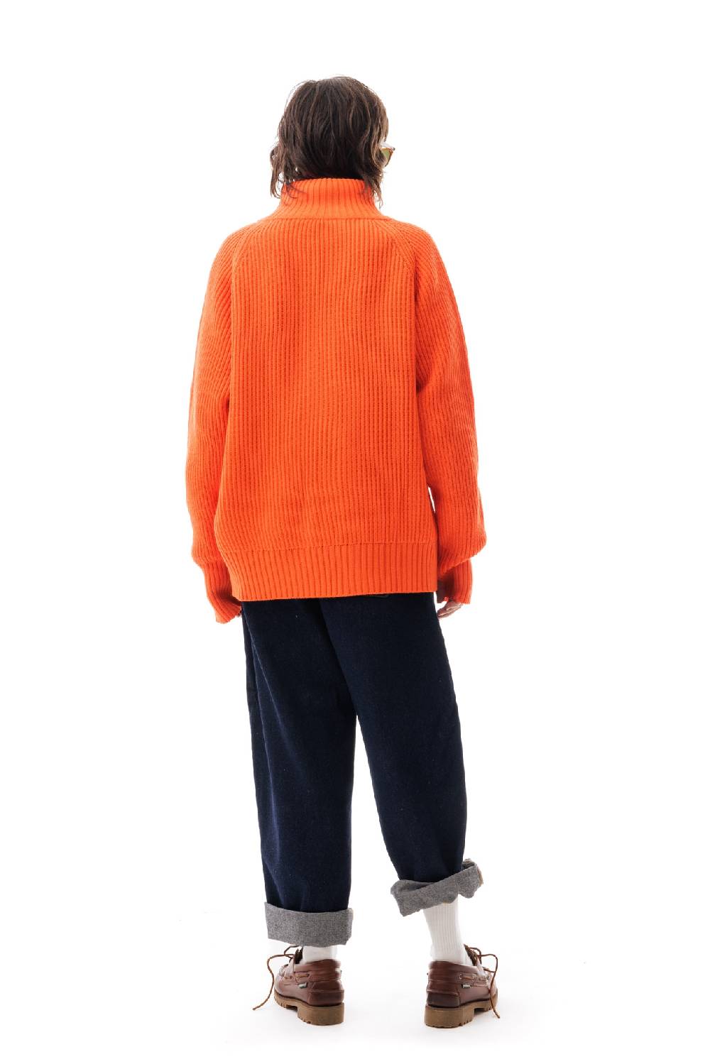 Lc23 English Knit Zip Sweater Orange Offerta