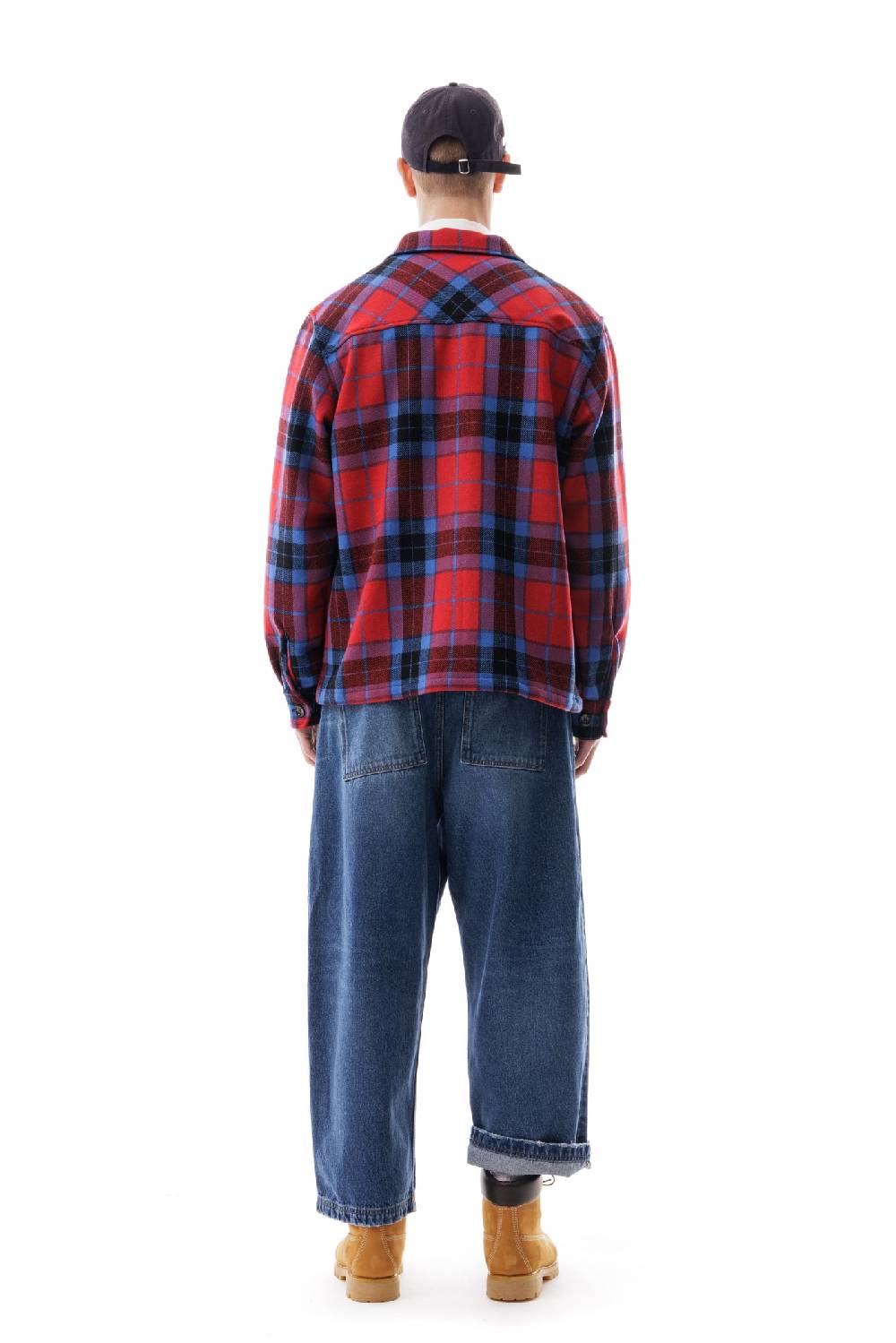 Lc23 Shetland Check Overshirt Blue/Red Vendita Calda