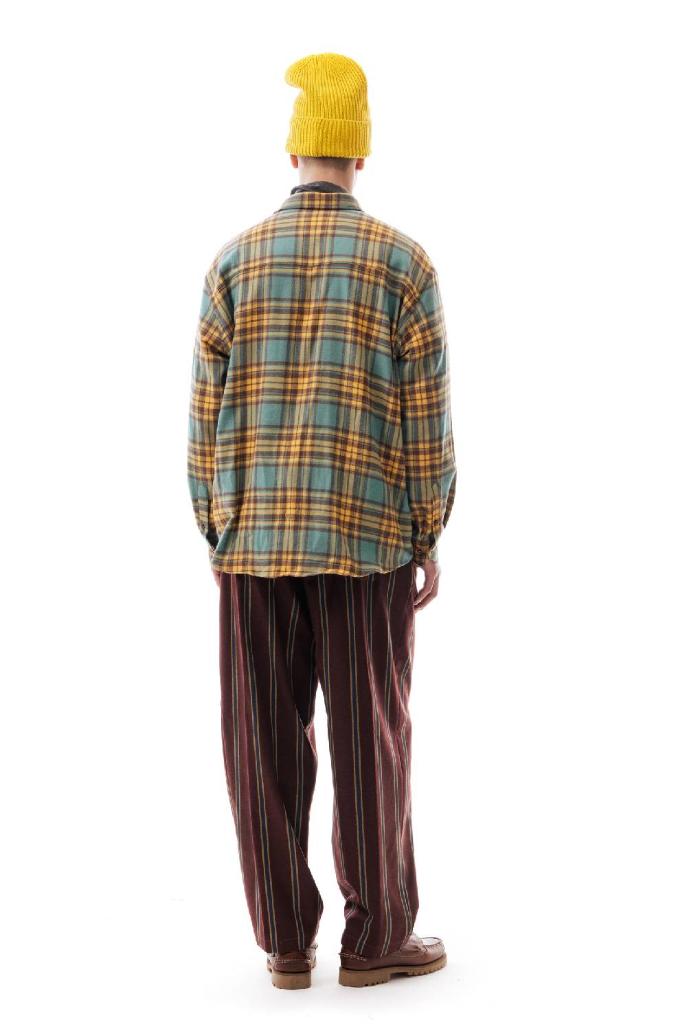 Lc23 Flannel Check Shirt Green/Yellow Vendite Flash