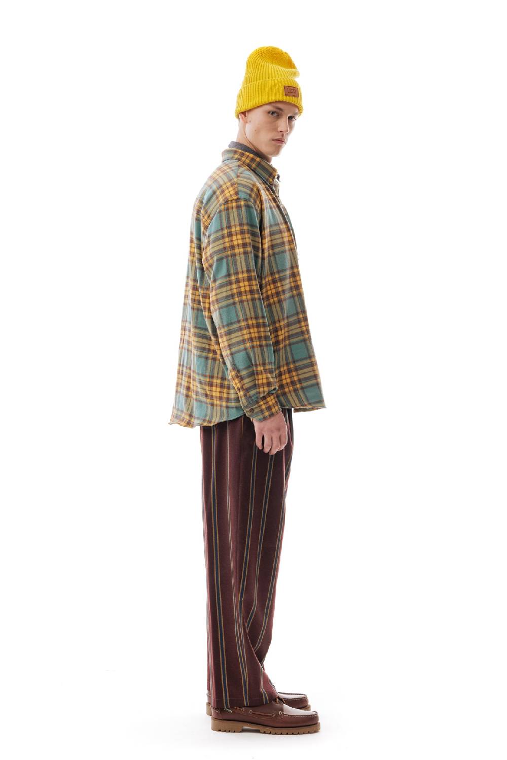 Lc23 Flannel Check Shirt Green/Yellow Vendite Flash