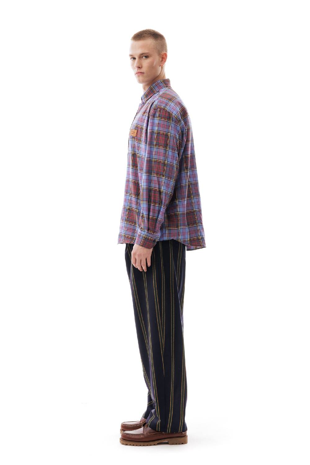 Lc23 Flannel Check Shirt Blue Negozio