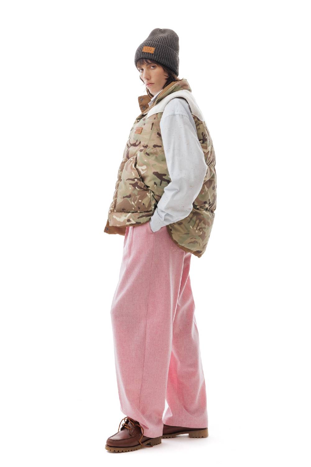 Lc23 Camo Paneled Down Vest In Saldo