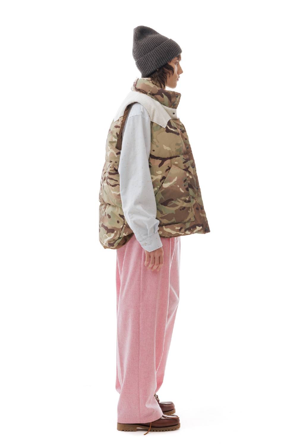 Lc23 Camo Paneled Down Vest In Saldo