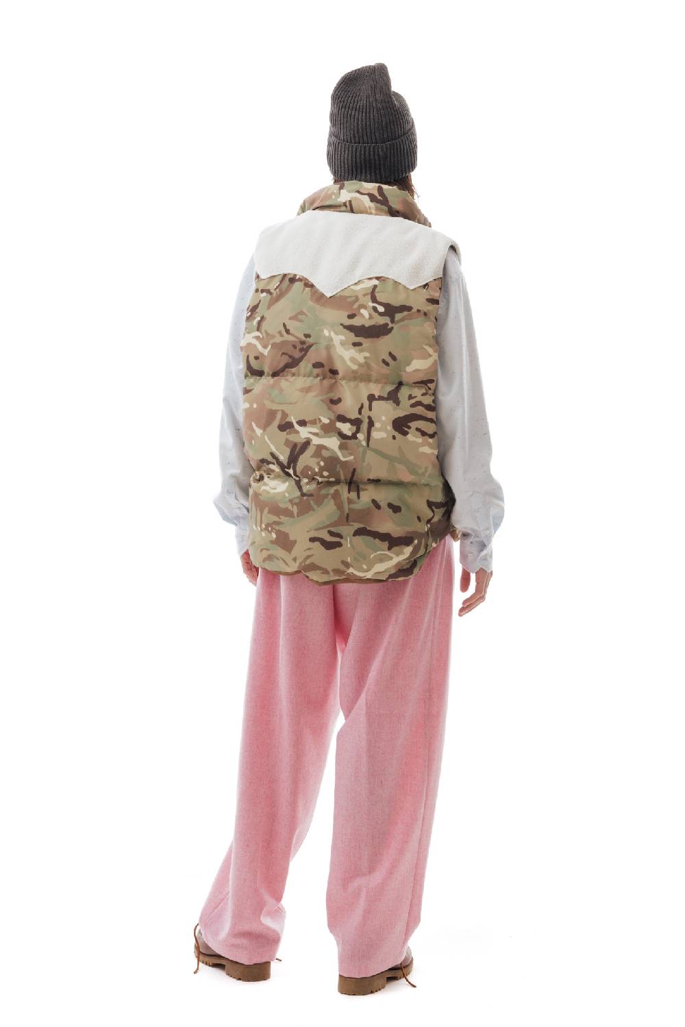 Lc23 Camo Paneled Down Vest In Saldo