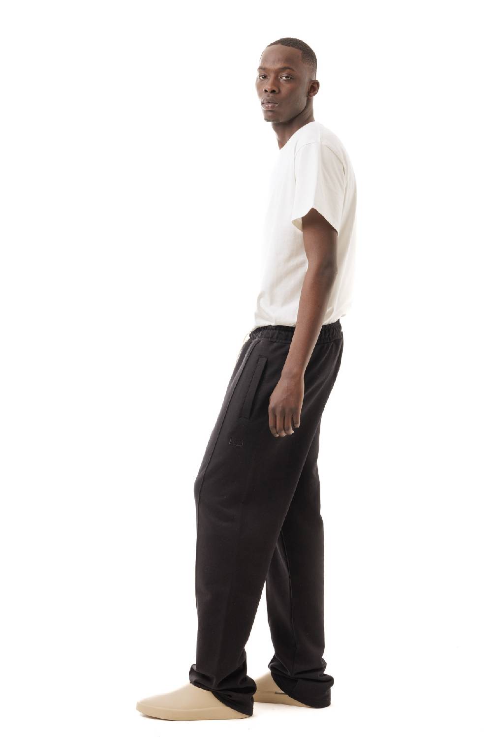 Lc23 Basic Fleece Trousers Black Comprare a buon mercato