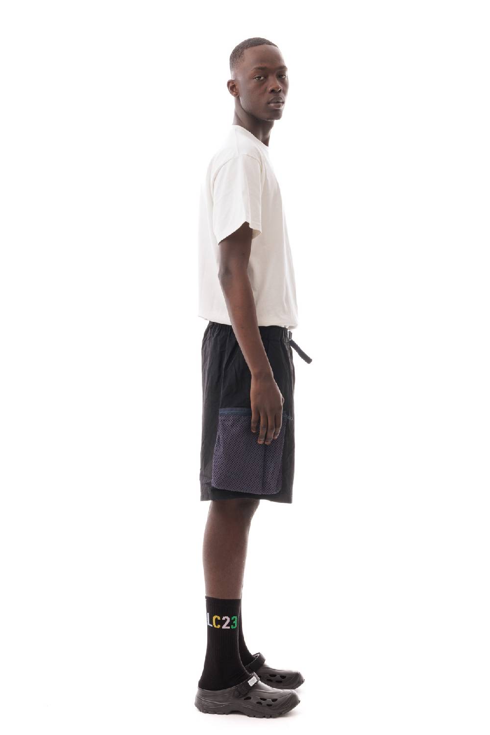Lc23 Nylon Cargo Shorts Black Offerta Pasqua