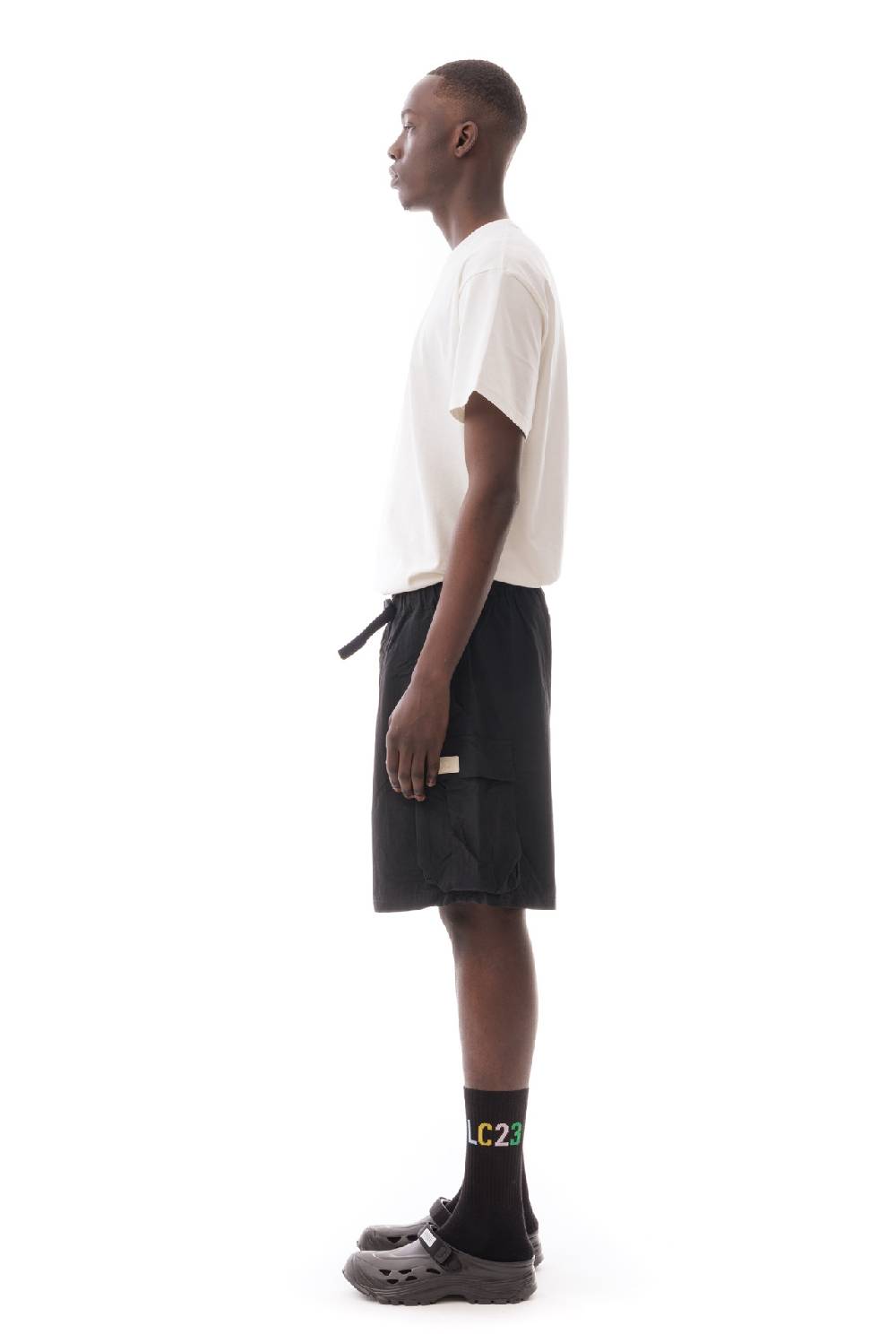 Lc23 Nylon Cargo Shorts Black Offerta Pasqua