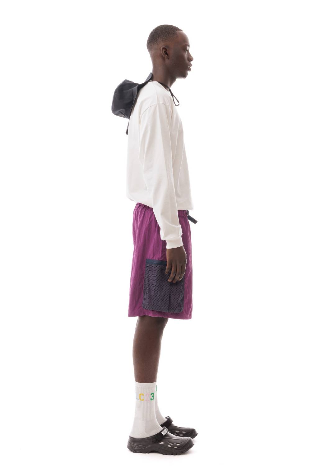 Lc23 Nylon Cargo Shorts Violet Offerta per la Festa della Mamma