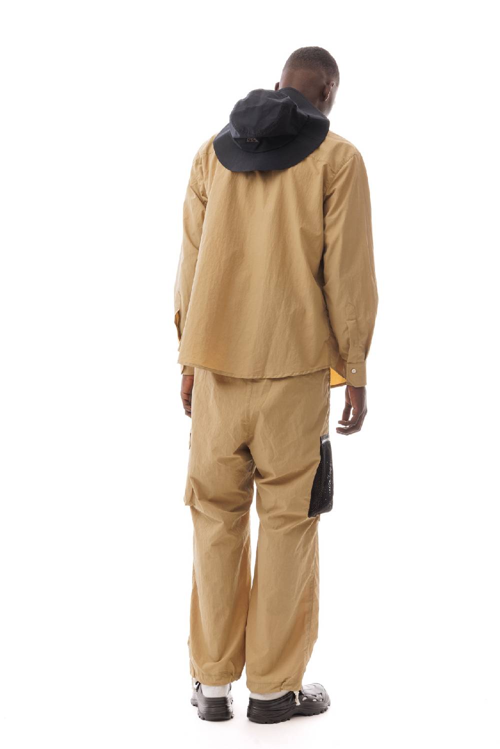 Lc23 Multipocket Nylon Shirt Camel Enormi risparmi