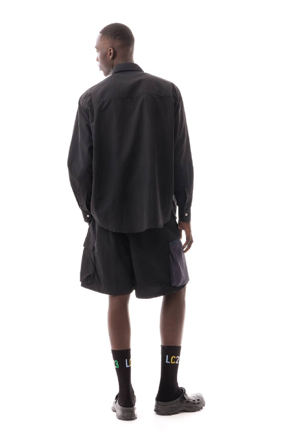 Lc23 Multipocket Nylon Shirt Black Sconti VIP