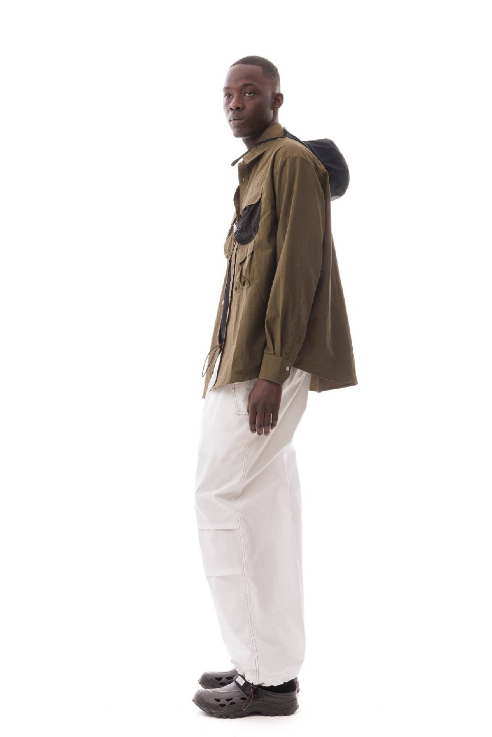 Lc23 Multipocket Nylon Shirt Army Green Prezzo basso