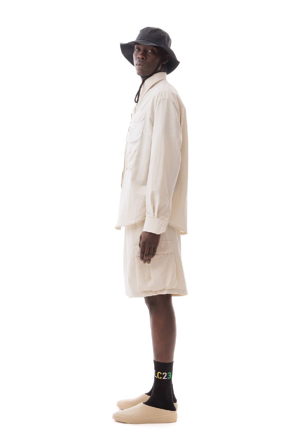 Lc23 Multipocket Nylon Shirt White Super Saving Price