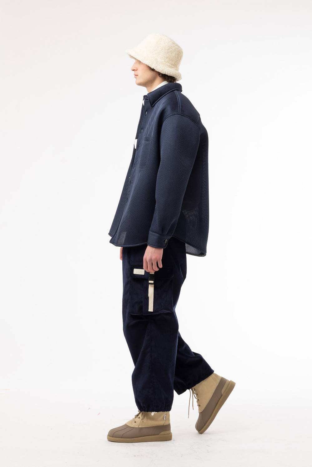 Lc23 Corduroy Cargo Pants Navy Italy