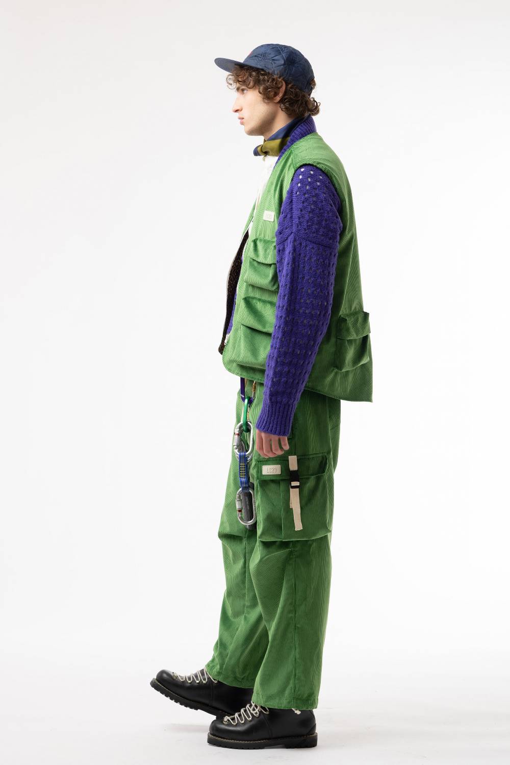 Lc23 Corduroy Cargo Pants Green In Linea