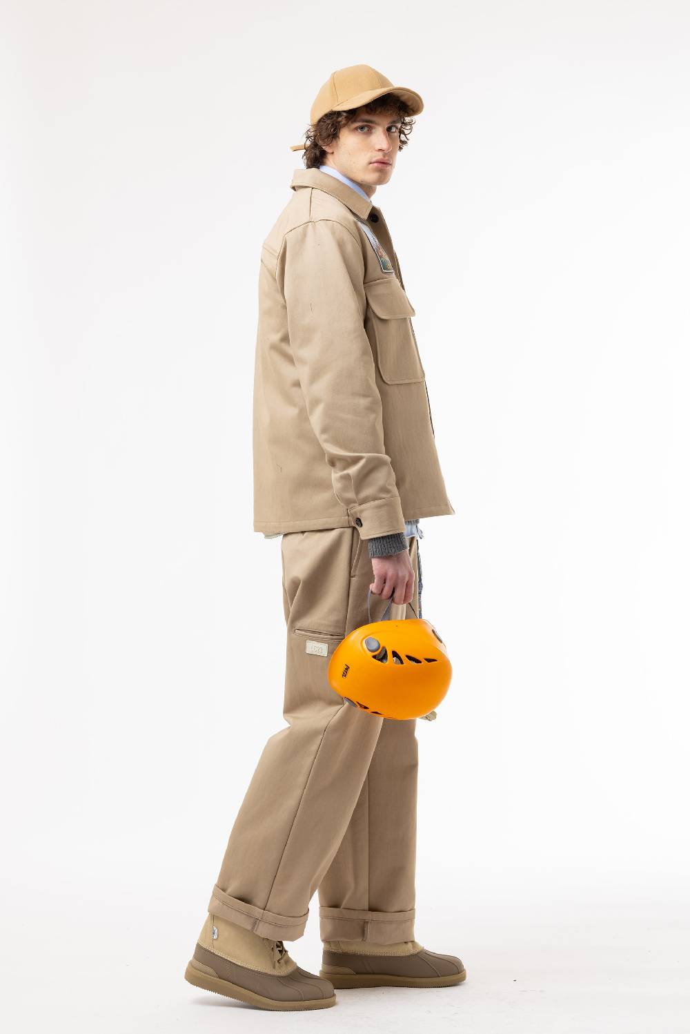 Lc23 Patch Canvas Overshirt Beige Vendita