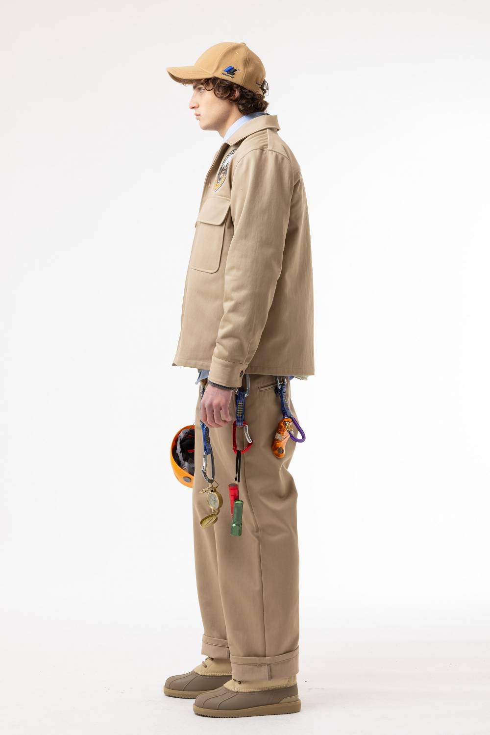 Lc23 Patch Canvas Overshirt Beige Vendita