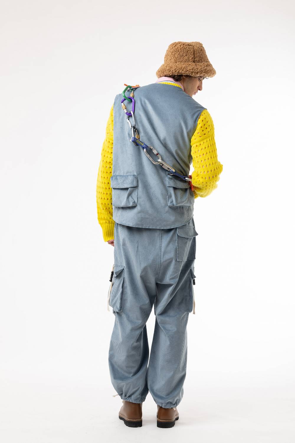 Lc23 Corduroy Multipocket Vest Blue Promozione Limitata