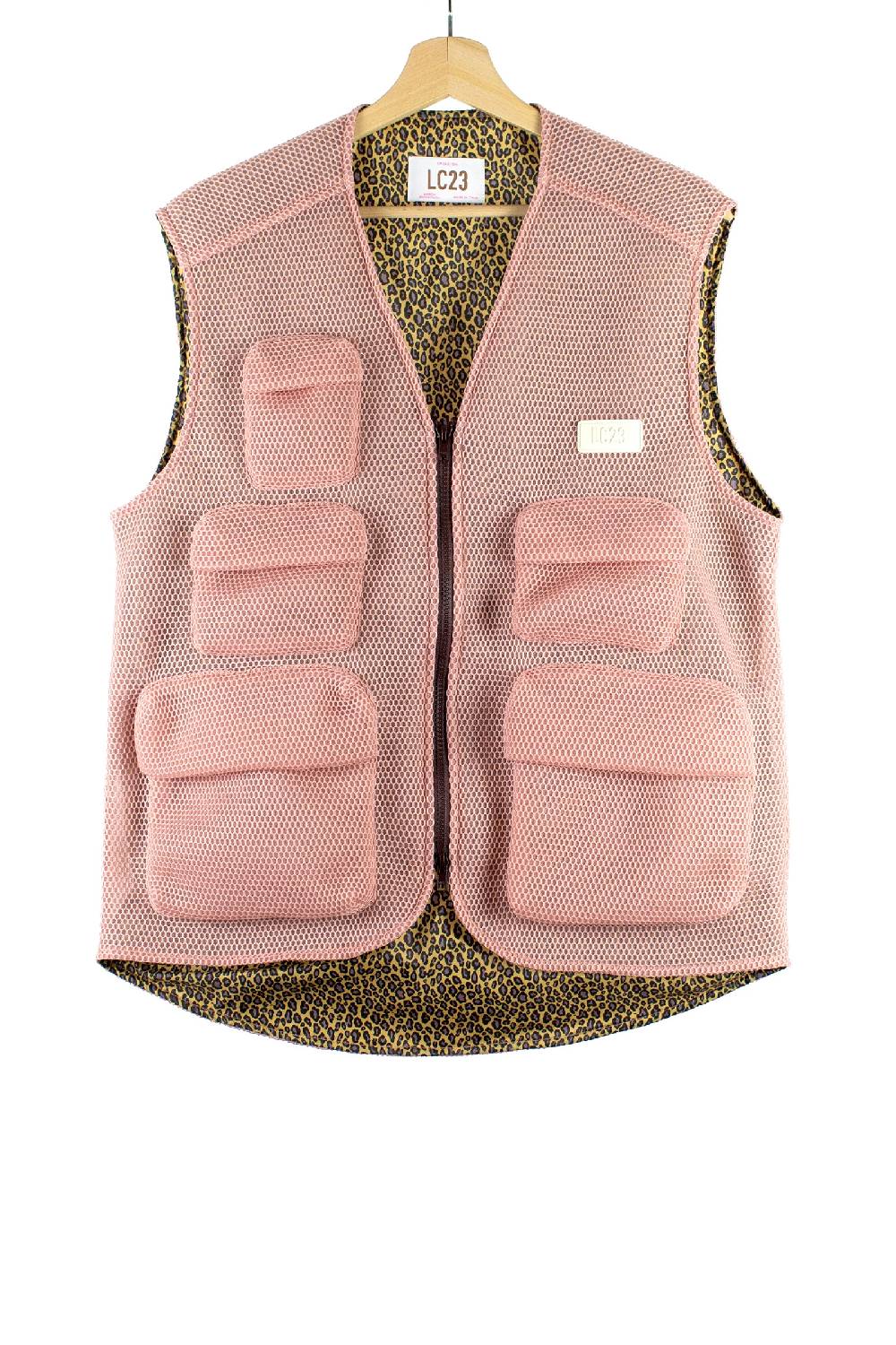 Lc23 Mesh Multipocket Vest Pink Prezzo Ridotto
