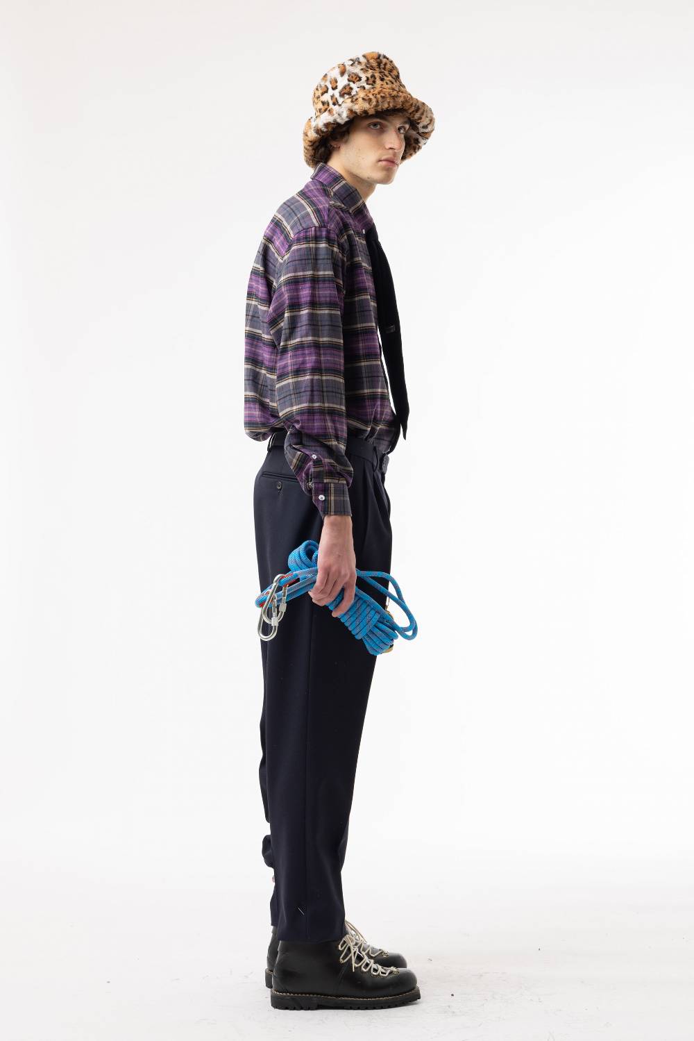 Lc23 Flannel Check Shirt Purple Presa