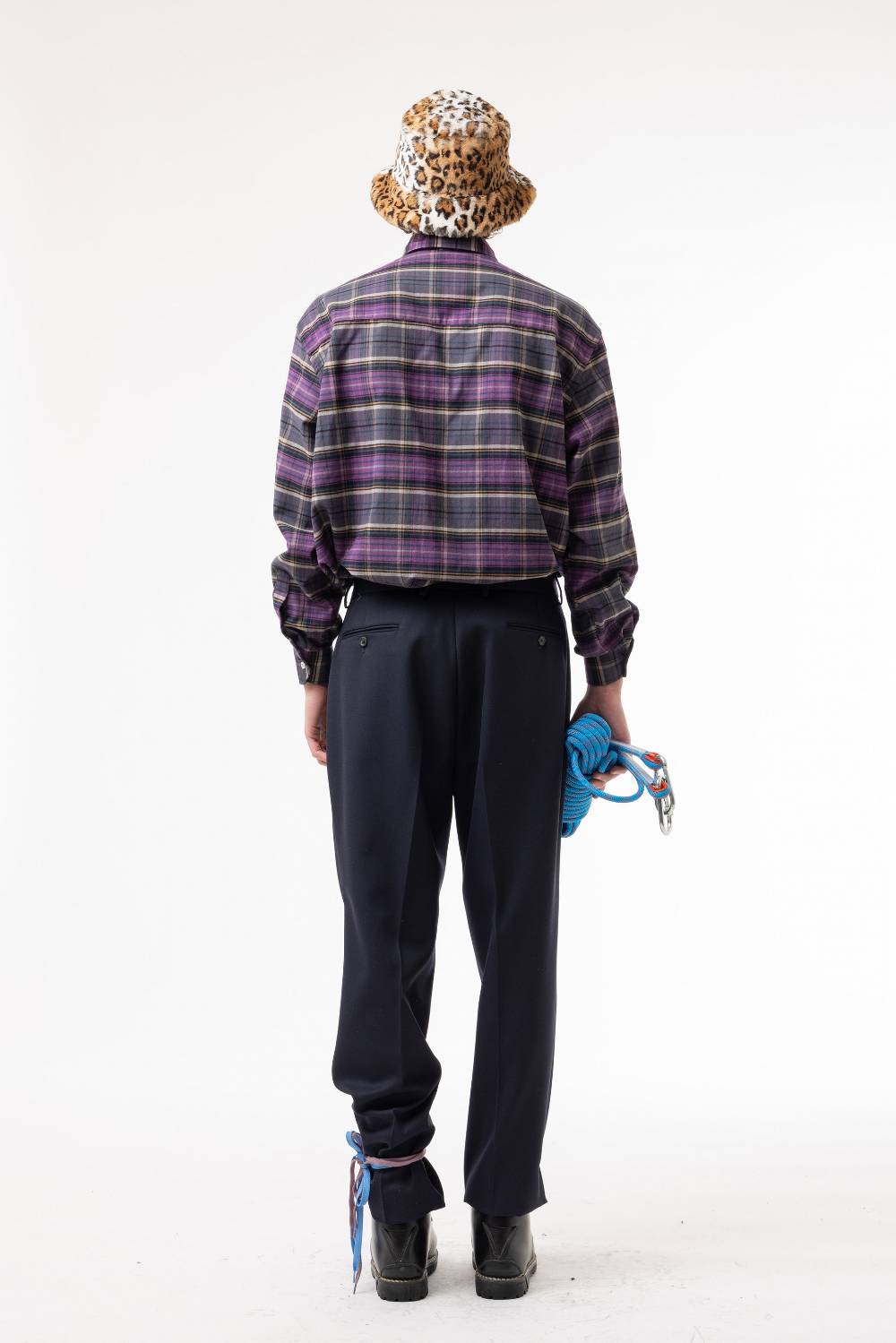 Lc23 Flannel Check Shirt Purple Presa