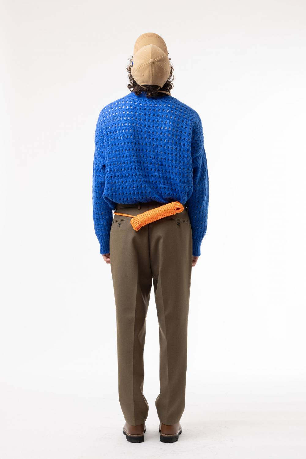 Lc23 Perforated Cardigan Blue Outlet